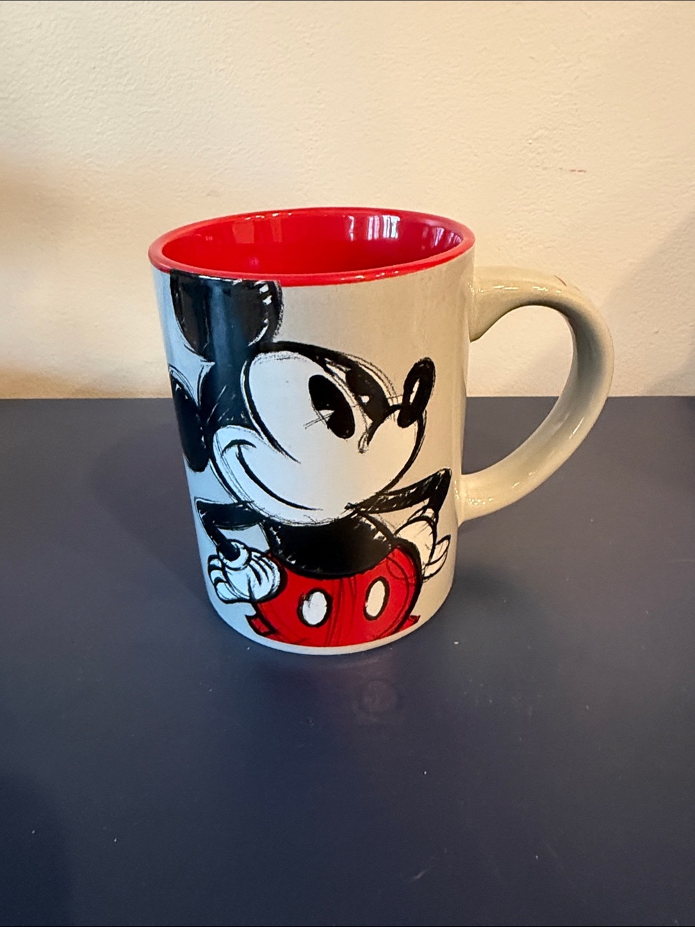 Mickey Mouse Disney Mug Jerry Leigh Cup Grey Ceramic